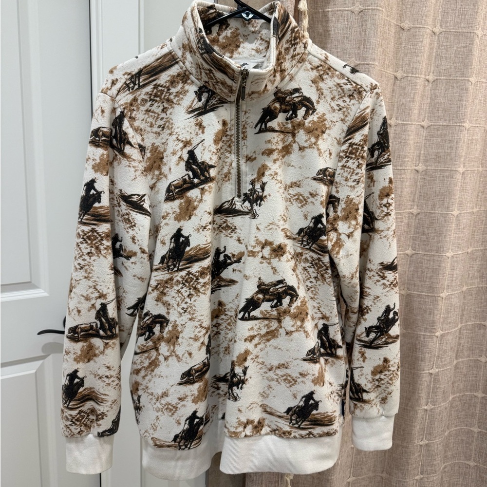 Wrangler 1/4 zip pullover - western print